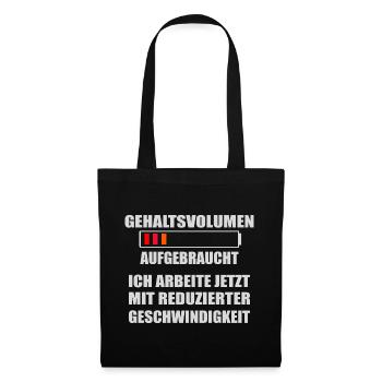 Am Ende des Geldes noch soviel Monat - Stoffbeutel - Schwarz - Vorne