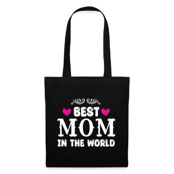 Beste Mama der Welt - Stoffbeutel - Schwarz - Vorne