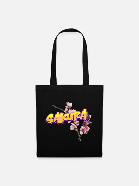 Sakura - Stoffbeutel - Schwarz