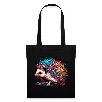 Hérisson - Sac en tissu - noir - Devant