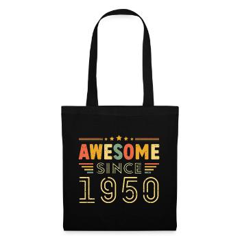 Millésime Légende 1950 Cadeau de 1950 - Né en 1950 - Sac en tissu - noir - Devant