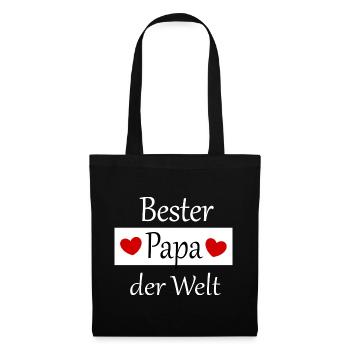 Vatertag 2026 Geschenk Vater Papa  - Stoffbeutel - Schwarz - Vorne