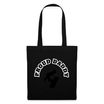 Proud Daddy Daughter Kid Black - Tote Bag - black - Front