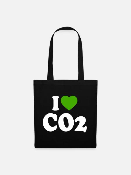 I love co2 - Stoffbeutel - Schwarz