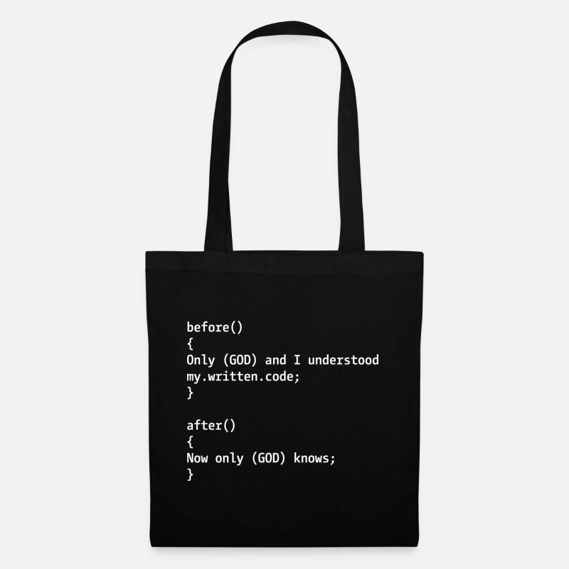 Blague du programmeur - Sac en tissu - noir
