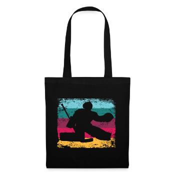 joueurs de hockey sur glace vintage hockey sur glace - Sac en tissu - noir - Devant
