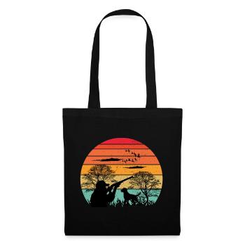 Hunt Ready - Hunting Apparel Retro Design - Stoffbeutel - Schwarz - Vorne