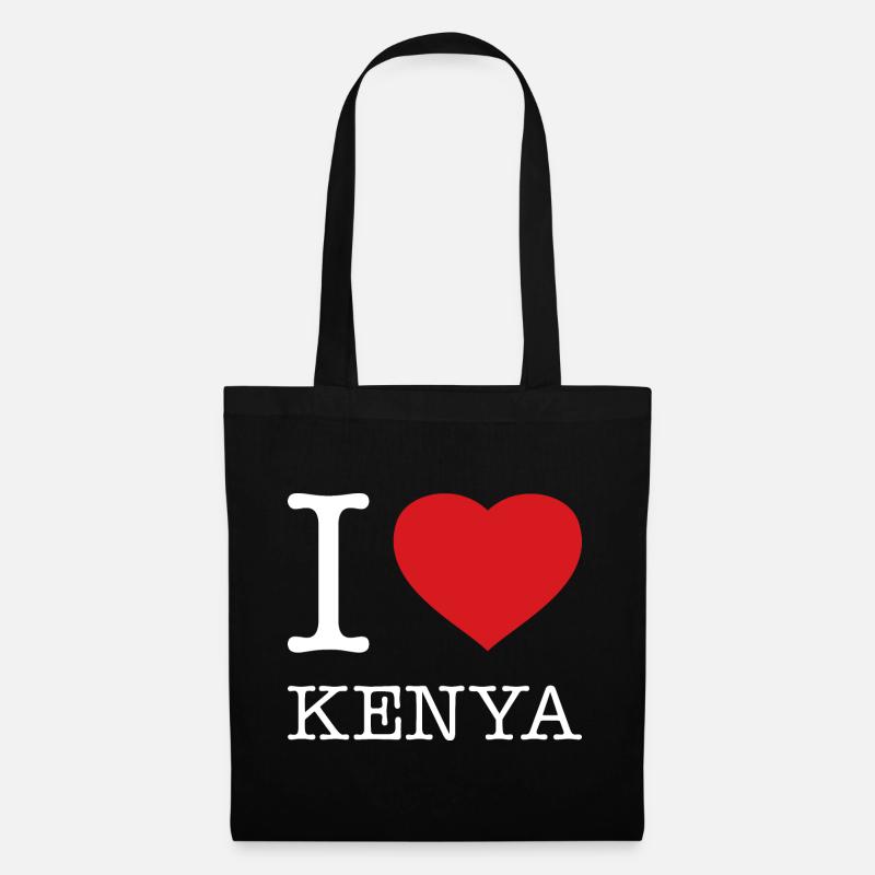 I LOVE KENYA - Stoffbeutel - Schwarz