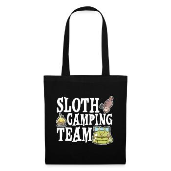 Sloth Camping Team 4 - Stoffbeutel - Schwarz - Vorne