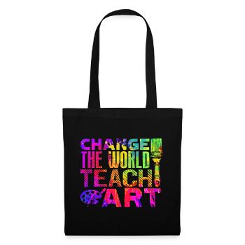 Art Teacher Change The World Teach Art - Tote Bag - black - Front