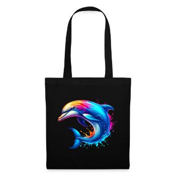 Delfin - Stoffbeutel - Schwarz - Vorne