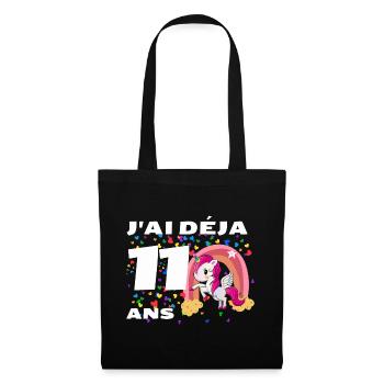 Dromadaire et Licorne Festive Anniversaire - Sac en tissu - noir - Devant