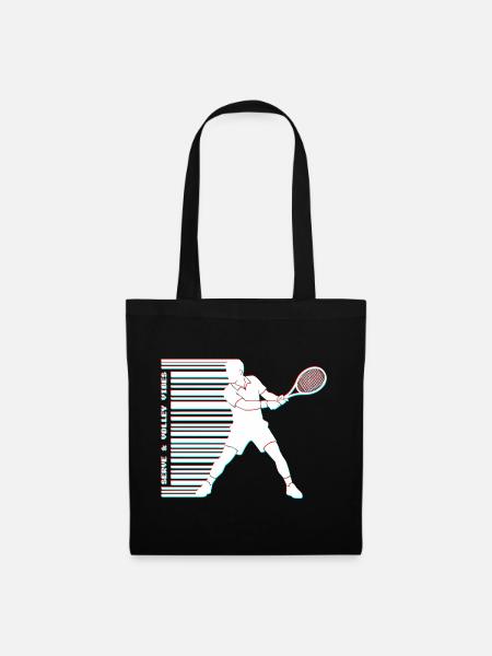 Tennis Glitch Barcode Sweat à capuche - Sac en tissu - noir