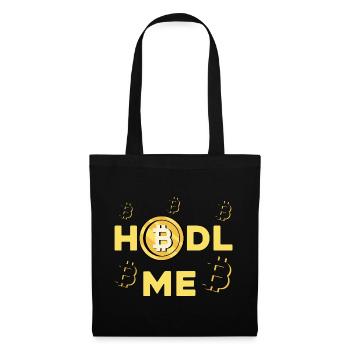 HODL ME Bitcoin Logo - Stoffbeutel - Schwarz - Vorne