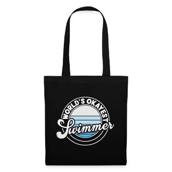 Schwimmen Wassersport Schwimmer Geschenke - Stoffbeutel - Schwarz - Vorne
