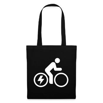 E-bike, e-biker, bike tour - Tote Bag - black - Front