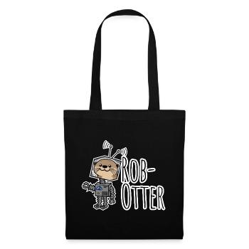 Rob-Otter - Halb Otter halb Roboter Flachwitz! - Stoffbeutel - Schwarz - Vorne