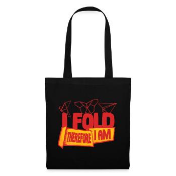 Origami I Fold Therefore I Am - Tote Bag - black - Front