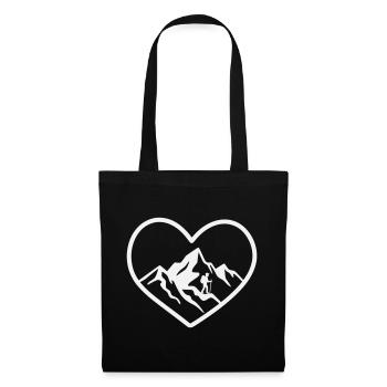 Heart Mountain Hiker Panorama - Tote Bag - black - Front