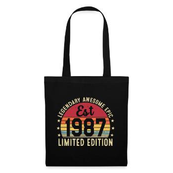 39th Anniversary 1987 Gift 39 Years, Vintage 1987 - Tote Bag - black - Front