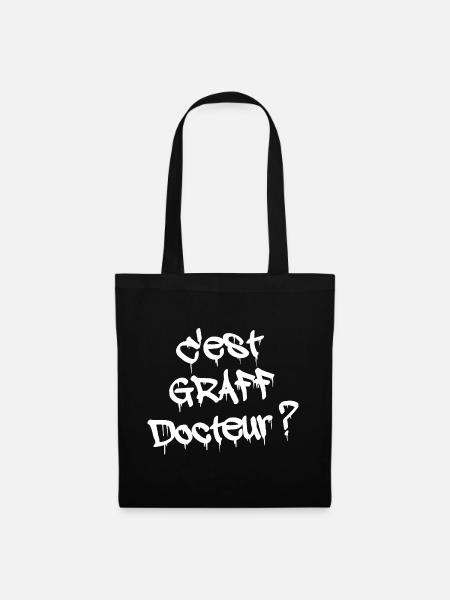 IST ES GRAFFITI, DOKTOR? - Stoffbeutel - Schwarz