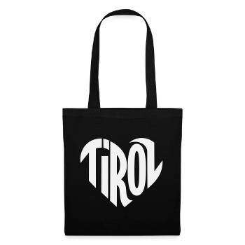 Tirol Heart Typography - Tote Bag - black - Front