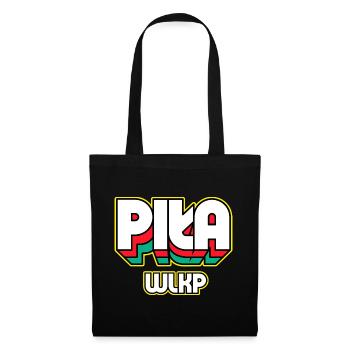 Piła Wlkp., nom de la ville dans un style rétro - Sac en tissu - noir - Devant