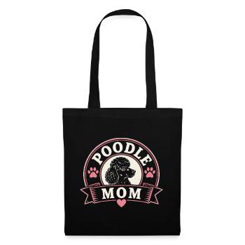 Logo de la Maman Caniche Imprimé - Sac en tissu - noir - Devant