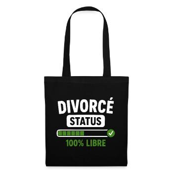 Divorcé Status Liberté Retrouvée - Sac en tissu - noir - Devant