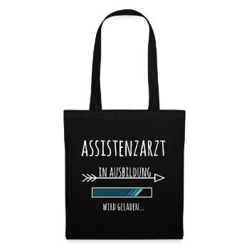 Assistenzarzt Ausbildung Medizinstudium Arzt  - Stoffbeutel - Schwarz - Vorne