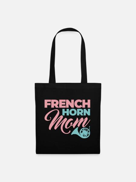 French Horn Mom - Stoffbeutel - Schwarz
