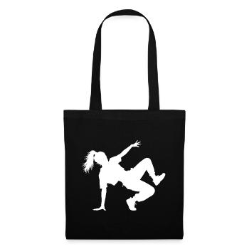 Geschenkidee für eine Dance-Fanin mit Hip-Hop-Tanz - Stoffbeutel - Schwarz - Vorne