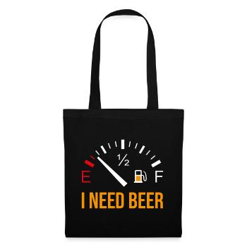 Funny beer motif "I Need Beer" - Tote Bag - black - Front