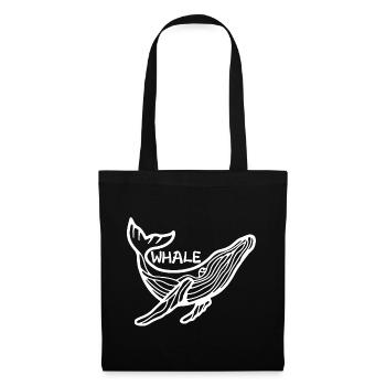Le géant des océans (blanc) - Sac en tissu - noir - Devant