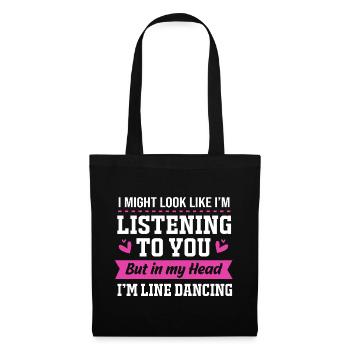 Danse en ligne - Sac en tissu - noir - Devant
