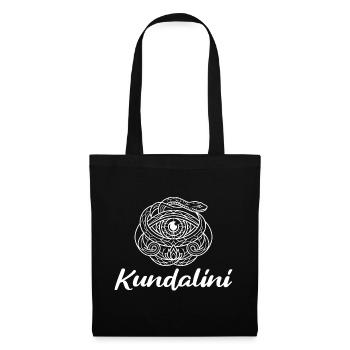 Mandala de l’Œil de Serpent Kundalini - Sac en tissu - noir - Devant