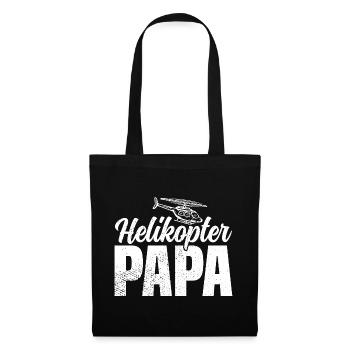 Helikopter Papa - Stoffbeutel - Schwarz - Vorne