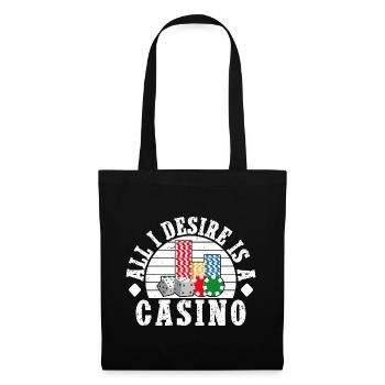 Joueur de casino : tout ce que je désire, c’est un jeu d’argent - Sac en tissu - noir - Devant