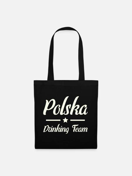 Polska Drinking Team Emblem - Stoffbeutel - Schwarz