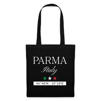 Parma Italien Souvenir – Reise minimalistisch - Stoffbeutel - Schwarz - Vorne