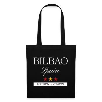 Bilbao Spanien Souvenir – Reise minimalistisch - Stoffbeutel - Schwarz - Vorne