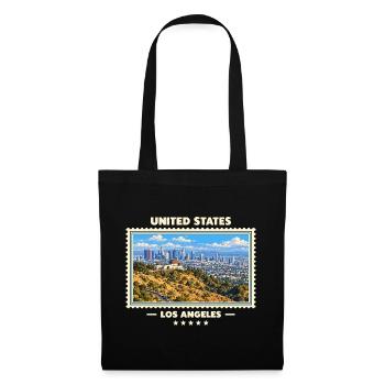 Vereinigte Staaten Los Angeles Vintage Reisemarke - Stoffbeutel - Schwarz - Vorne