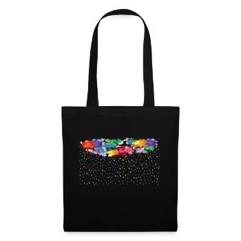 rainbow rainy day (wide) - Tote Bag - black - Front