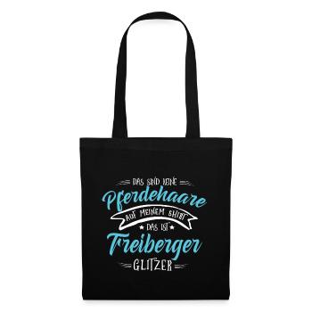 Freiberger Pferde Shirt-Glitzer - Stoffbeutel - Schwarz - Vorne