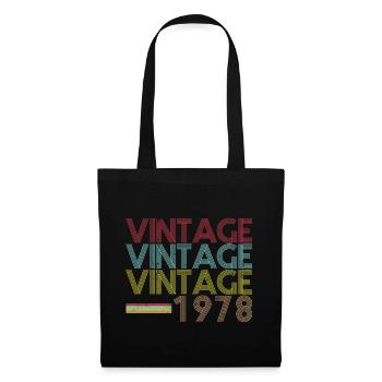 Année de naissance du millésime 1978 - Sac en tissu - noir - Devant