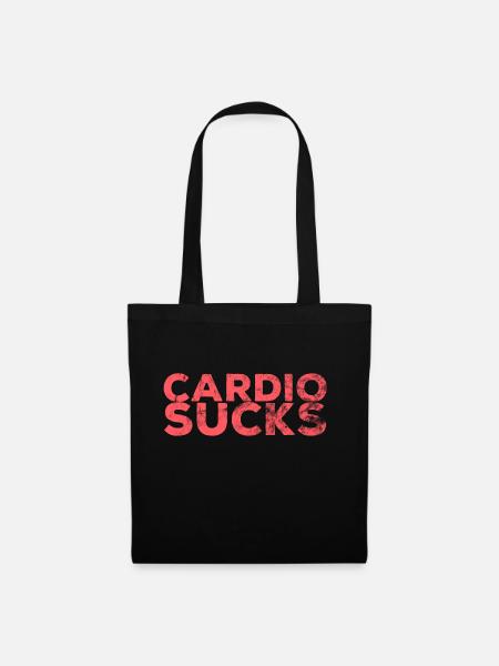 Geschenkidee Cardio Sucks - Stoffbeutel - Schwarz