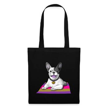 French Bulldog French Bully Gift - Sac en tissu - noir - Devant