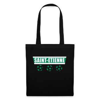 Saint-Etienne football 2 - Sac en tissu - noir - Devant