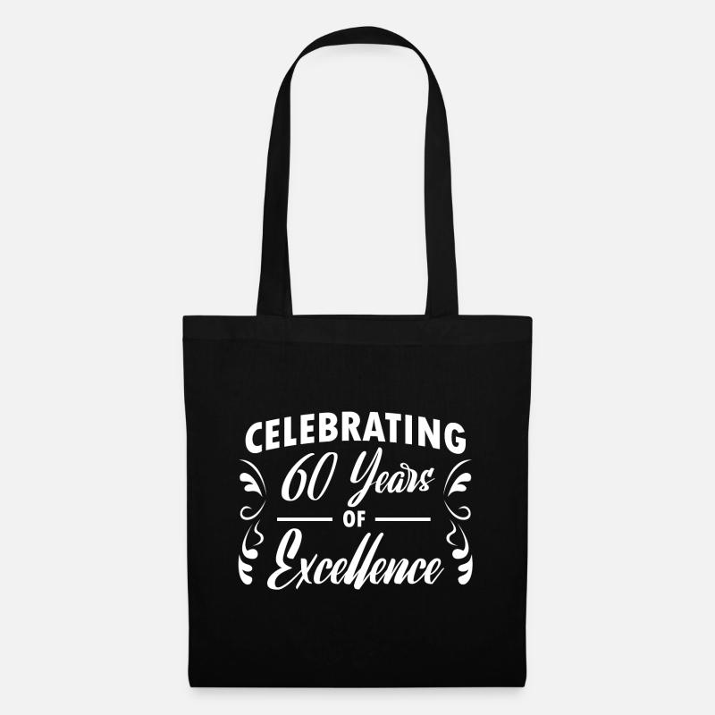 60th birthday - design - Tote Bag - black