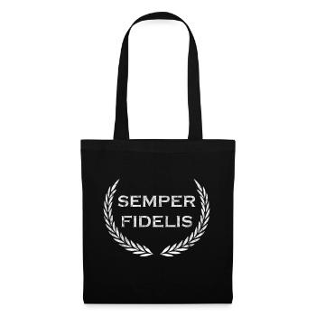 Semper Fidelis - Proverbe latin (grunge) - Sac en tissu - noir - Devant